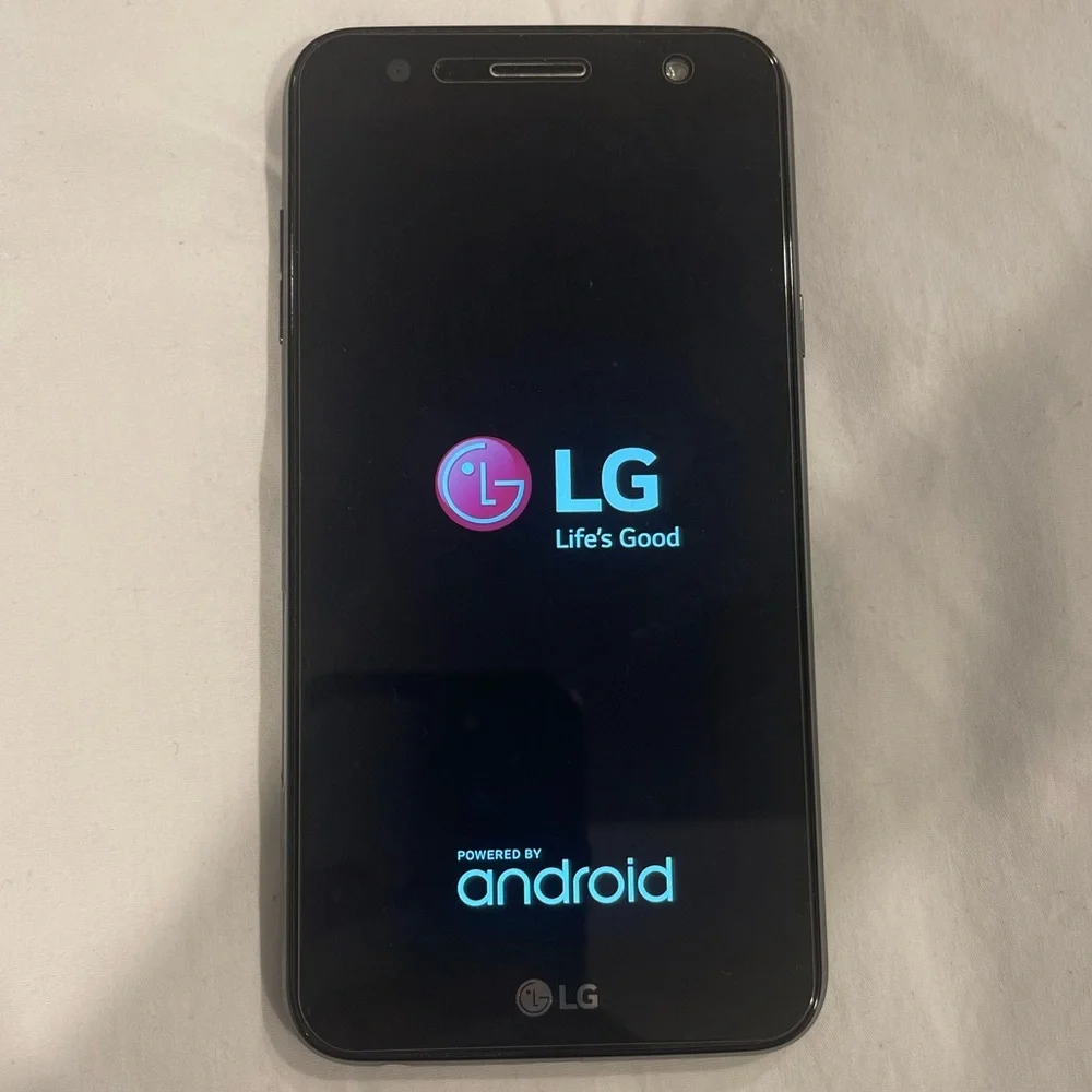 Cell phone, LG android, black, TracFone